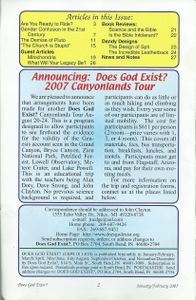 Does God Exist? (January/February 2007)