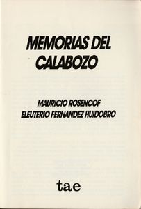 Memorias Del Calabozo / I