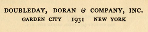 Doubleday, Doran & Co., Inc.