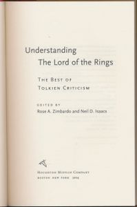 Understanding The Lord of the Rings: The Best of Tolkien Criticism