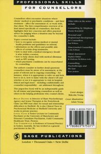 Medical and Psychiatric Issues for Counsellors