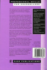Counselling, Psychotherapy and the Law
