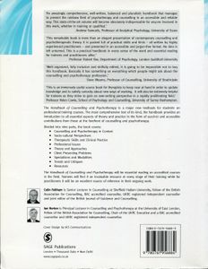 Handbook of Counselling and Psychotherapy