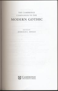 The Cambridge Companion to the Modern Gothic