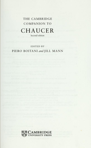 The Cambridge Companion to Chaucer, Second Edition