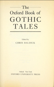 The Oxford Book of Gothic Tales