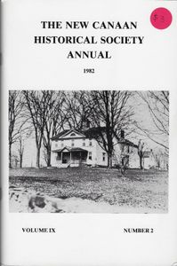New Canaan Inns and Innkeepers (The New Canaan Historical Society 1982 Annual: Volume IX, Number 2)