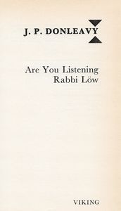 Are You Listening Rabbi Low