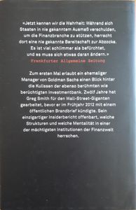 Die Unersättlichen: Ein Goldman-Sachs-Banker Rechnet Ab