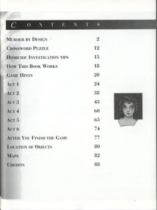 Laura Bow in The Dagger of Amon Ra Hintbook
