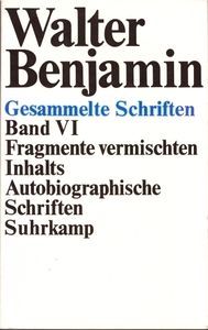Gesammelte Schriften - Band VI Fragmente vermischten Inhalts, Autobiographische Schriften