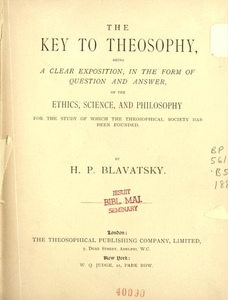 The Key to Theosophy