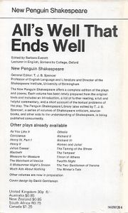 All's Well That Ends Well