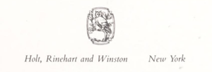 Holt, Rinehart And Winston
