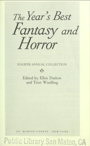 The Year's Best Fantasy and Horror: Fourth Annual Collection