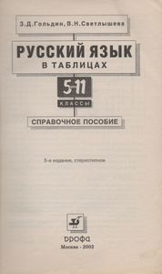 Русский Язык В Таблицах. 5-11 Классы: Справочное Пособие