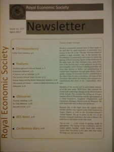 Royal Economic Society Newsletter Issue no. 177