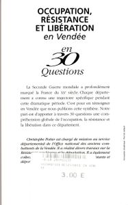 Occupation, résistance et libération en Vendée en 30 questions