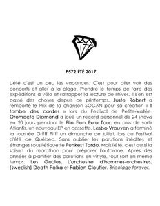 P572 Été Summer 2017 Fanzine