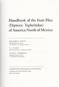 Handbook of the Fruit Flies (Diptera: Tephritidae) of America North of Mexico