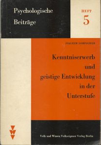 Kenntniserwerb und geistige Entwicklung in der Unterstufe