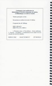Secourisme En Milieu De Travail, 6e Édition