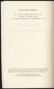Manifestes du surréalisme