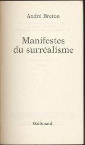 Manifestes du surréalisme