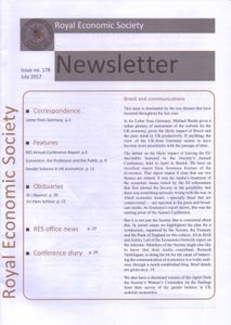 Royal Economic Society Newsletter Issue no. 178