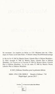 Les rois maudits 1: Le roi de fer, La reine étranglée, Les poisons de la couronne, La loi des mâles
