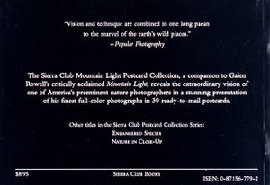 The Sierra Club Mountain Light Postcard Collection (A Portfolio By Galen Rowell)