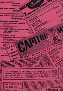British Capitol 45 r.p.m. Records Singles Catalogue: 1954-1981
