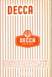 Decca Complete Singles Catalogue: 1954-1983