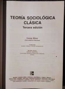 Teoría Sociológica Clásica