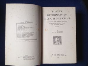 Black's Dictionary of Music & Musicians