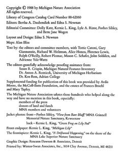 In Retrospect: Celebrating 28 Years of Preserving Michigan’s Wild and Rare Natural Lands (1960-1988)