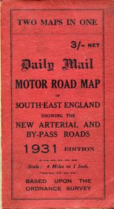 Daily Mail Motor Road Map of South-East England/Road Map of London and 10 Miles Round