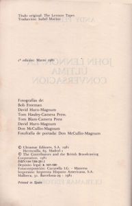 John Lennon. La Última Conversación