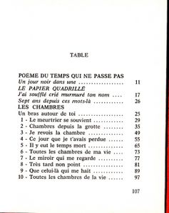 Les Chambres, Poème Du Temps Qui Ne Passe Pas