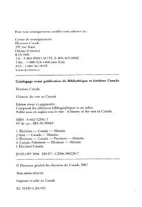 L'Histoire Du Vote Au Canada - (Deuxième Édition