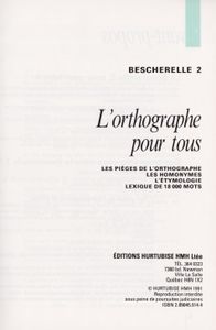 Bescherelle 2: l'orthographe pour tous
