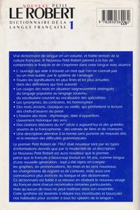 Le nouveau Petit Robert 1 (Dictionnaire de la langue française)