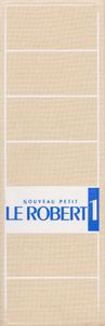 Le nouveau Petit Robert 1 (Dictionnaire de la langue française)