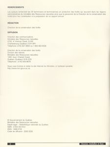 Insectes, maladies et feux dans les forêts québécoises, en 1999