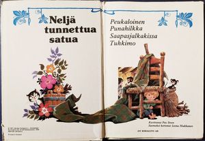 Neljä tunnettua satua: Peukaloinen, Punahilkka, Saapasjalkakissa, Tuhkimo