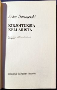 Kirjoituksia kellarista