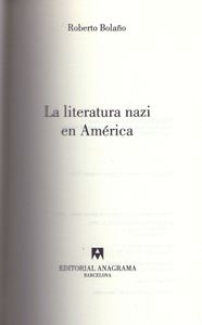 La Literatura Nazi En América