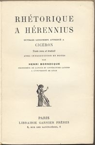Rhétorique à Hérennius