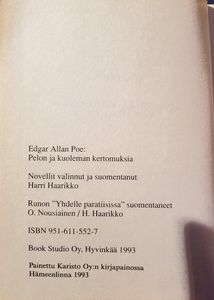 Pelon ja kuoleman kertomuksia