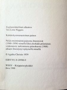 Kymmenen pientä neekeripoikaa